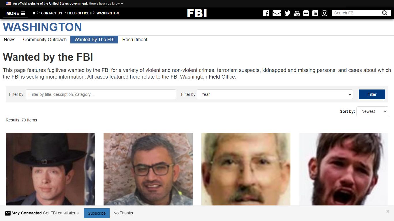 Wanted by the FBI — FBI - Federal Bureau of Investigation